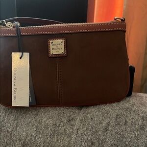 Dooney & Bourke Chestnut Leather Wristlet